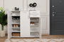 Hanah Home Zapatero Blanco con Dos Cajones